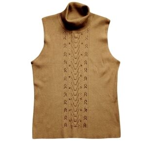 Requirements Women's XL Btown Beaded Turtleneck Tank‎ Top